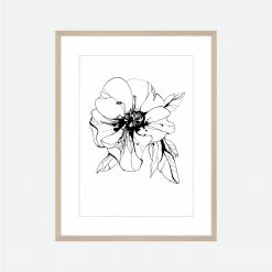 Toril Baekmark - Fine Art Prints - Black Flowers No.4 Gifts Under $100