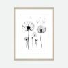 Gifts Under $100 Toril Baekmark - Fine Art Prints - Black Flowers No.6