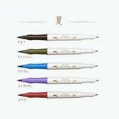 Sailor - Brush Pens - Shikiori - Set Of 5 - Summer Journaling Pens