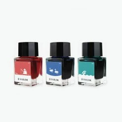 New Arrivals Sailor - Fountain Pen Ink Set - Minamo +10 - Set Of 3