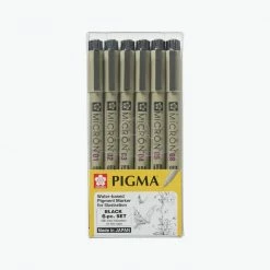 Sakura - Fineliner - Pigma Micron - Black - Pack Of 6 New Arrivals
