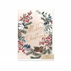 Typoflora - Card - Beige Merry Christmas Cards