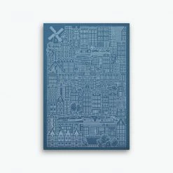 The City Works - Notebook - Amsterdam - A5 - Blue