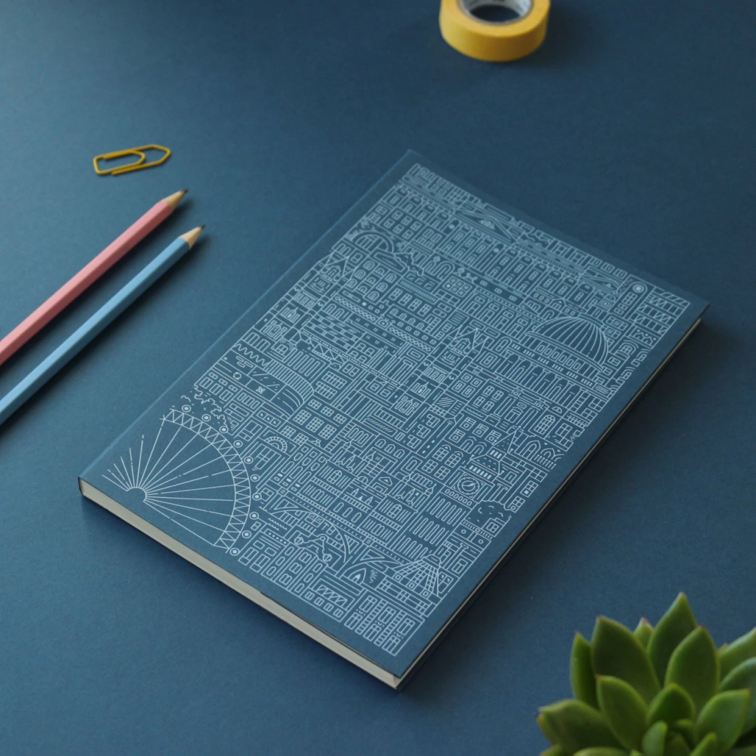 Promo π― Notebooks The City Works - Notebook - London - A5 - Blue π― 4 Notebooks The City Works - Notebook - London - A5 - Blue