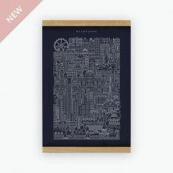 New Arrivals The City Works - Poster - Melbourne Blueprint - A3
