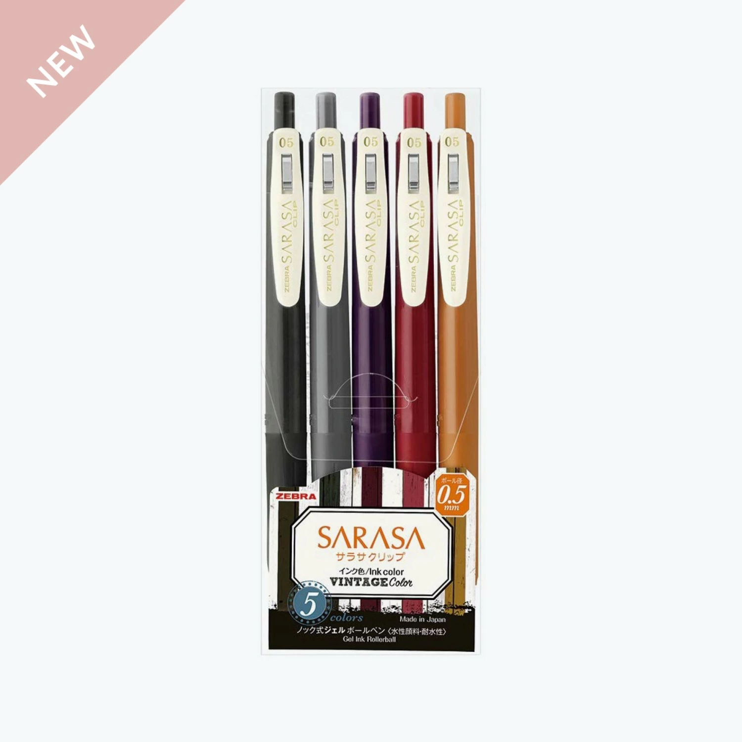 Deals π Zebra - Gel Pen - Sarasa Clip - 0.5mm - Vintage 2 New Arrivals β 3 Zebra - Gel Pen - Sarasa Clip - 0.5mm - Vintage 2 New Arrivals