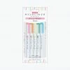 Zebra - Highlighter - Mildliner Double Sided - Fluorescent Set Journaling Pens