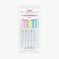 Zebra - Highlighter - Mildliner Double Sided - Fluorescent Set Journaling Pens