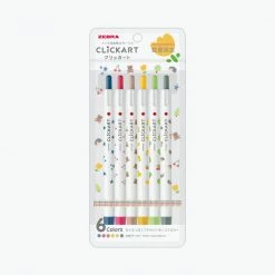 New Arrivals Zebra - Marker - Clickart - Yurukawa - Set Of 6 - Hokkori