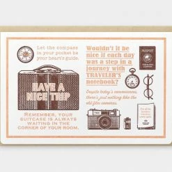 Traveler's Company - Letterpress Card - Blue