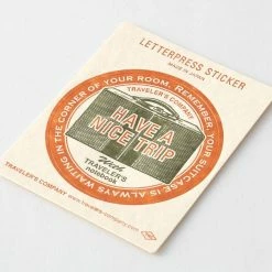 Traveler's Company - Letterpress Sticker - Yellow