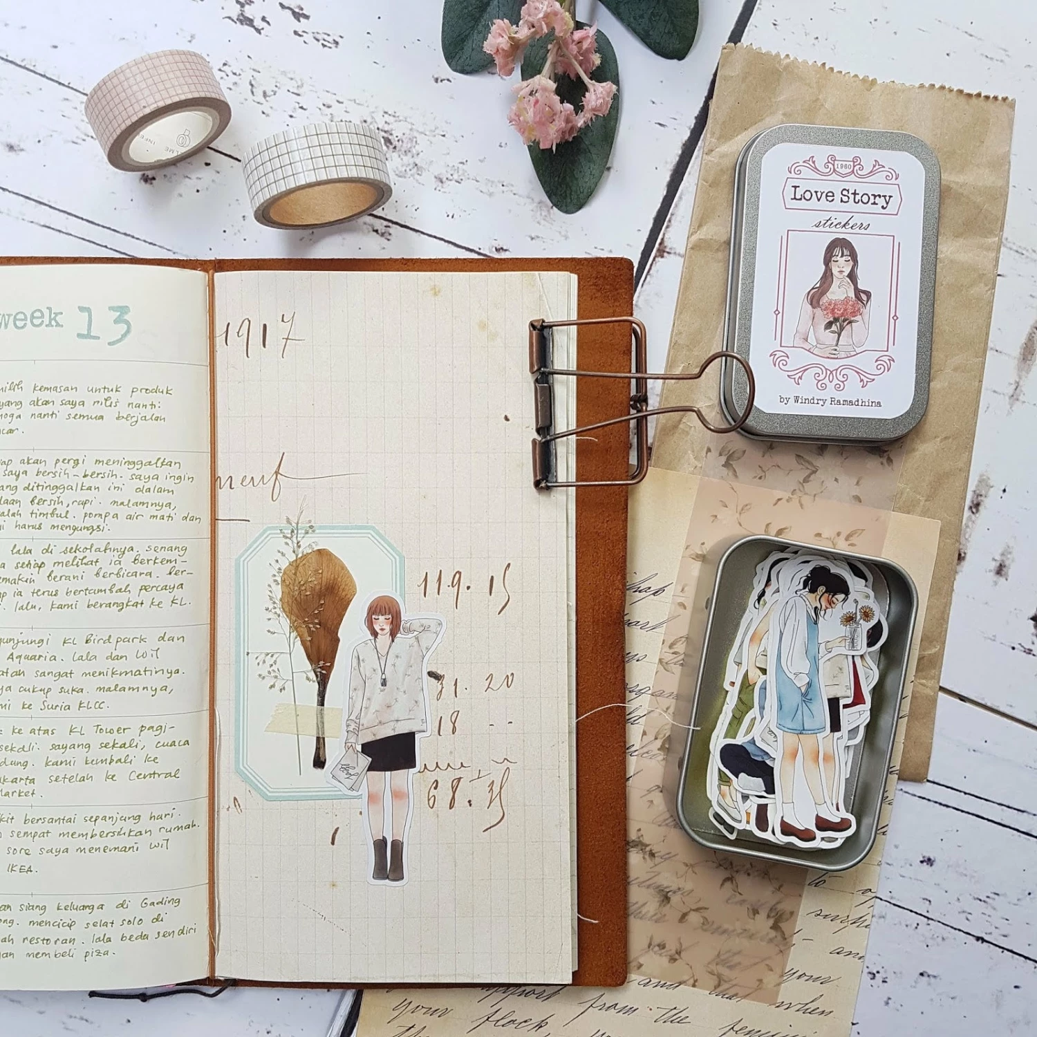 Outlet π Windry R. - Planner Sticker - Love Story (Tin) π 8 Windry R. - Planner Sticker - Love Story (Tin)