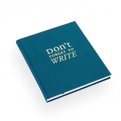 Bookbinders Design - Cloth Notebook - Quote - Don't Forget - Emerald Notebooks