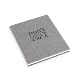 Notebooks Bookbinders Design - Cloth Notebook - Quote - Don't Forget - Light Grey