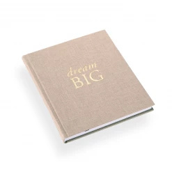 Notebooks Bookbinders Design - Cloth Notebook - Quote - Dream Big - Sandbrown