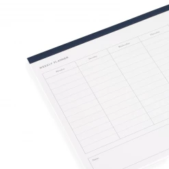 Desk Pads & To-Dos Bookbinders Design - Planner - Weekly A4 - Smoke Blue